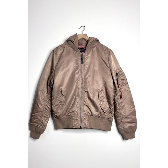 ALPHA INDUSTRIES MA-1 Natus Hooded Bomber Jacket - Picture 1 of 11